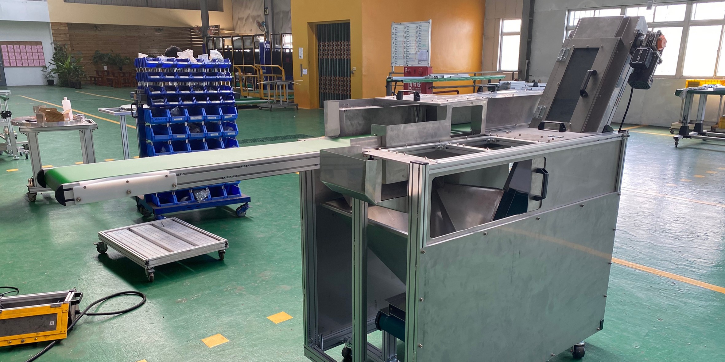 鋁擠型限位機構皮帶輸送帶輸送機 | Limiting Mechanism Belt Conveyor 