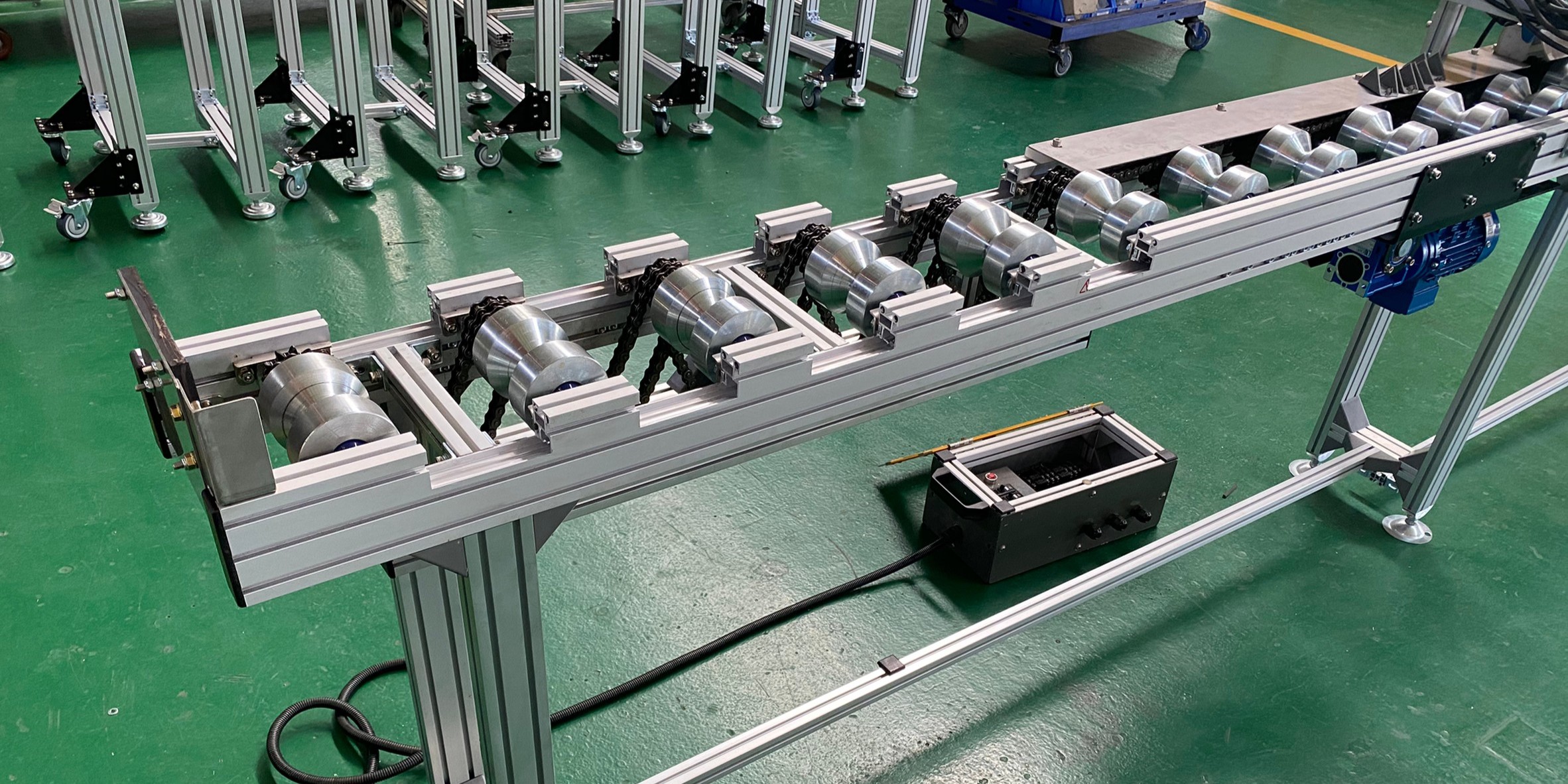 鋁擠型平面滾筒式輸送帶輸送機 | Flat Roller Conveyor