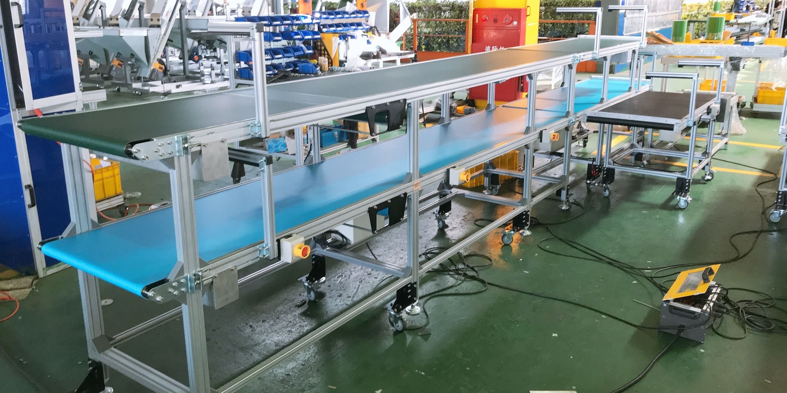 雙層皮帶平面式輸送帶輸送機 | Double-Layer Belt Conveyor