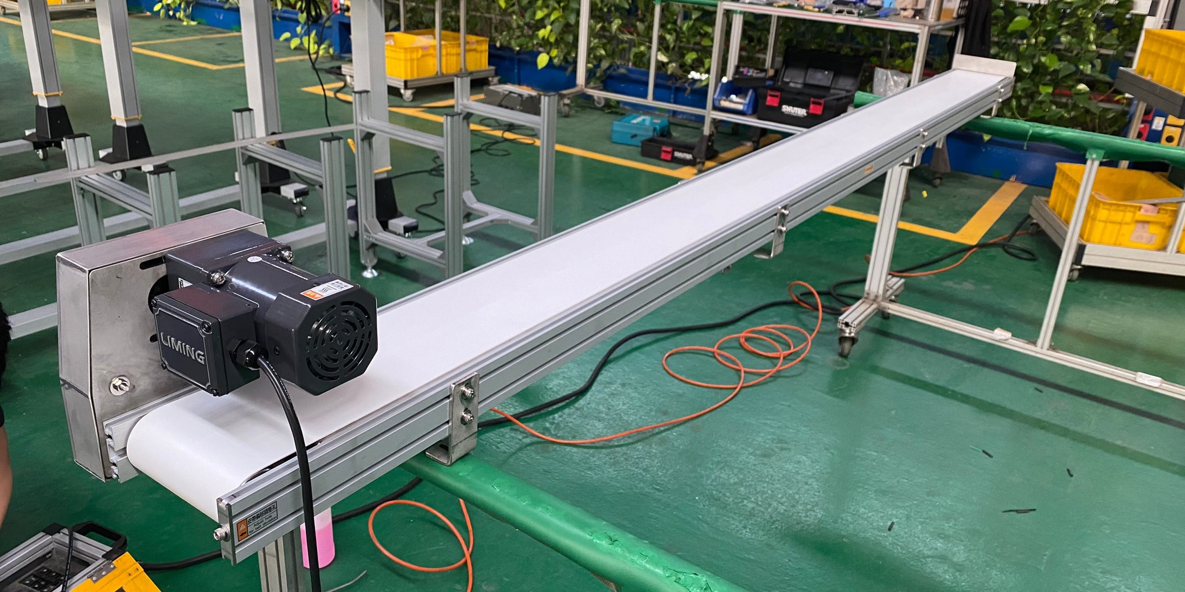 鋁擠型皮帶平面式輸送帶輸送機 | Belt Flat Conveyor