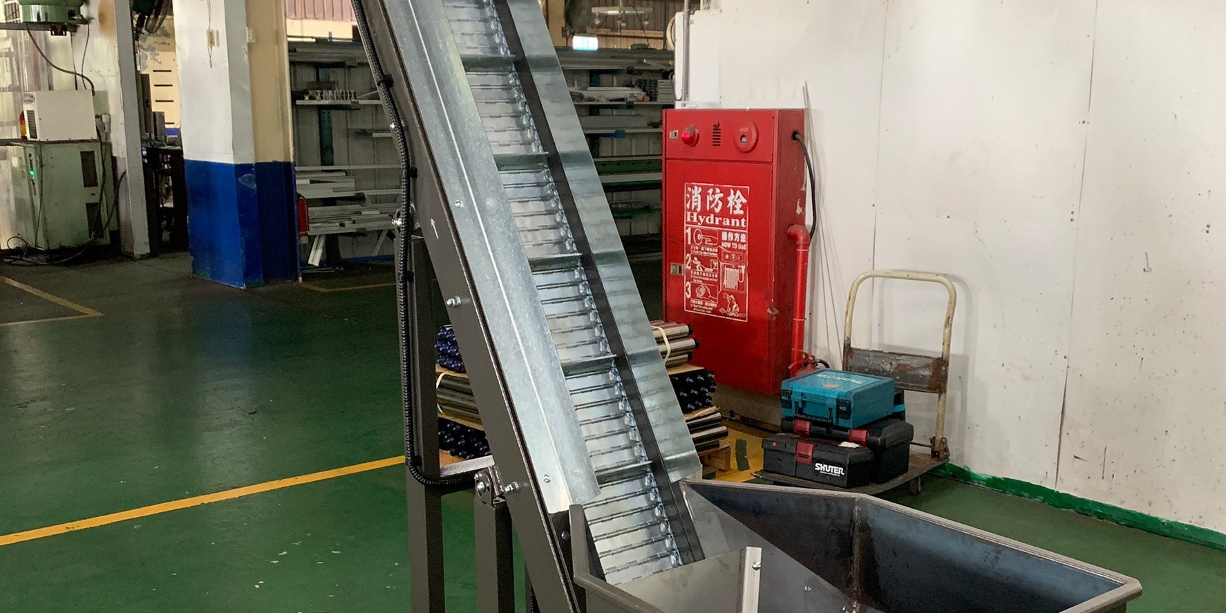 鋼板型鐵帶鵝式輸送帶輸送機 | Steel Plate Iron Belt Conveyor