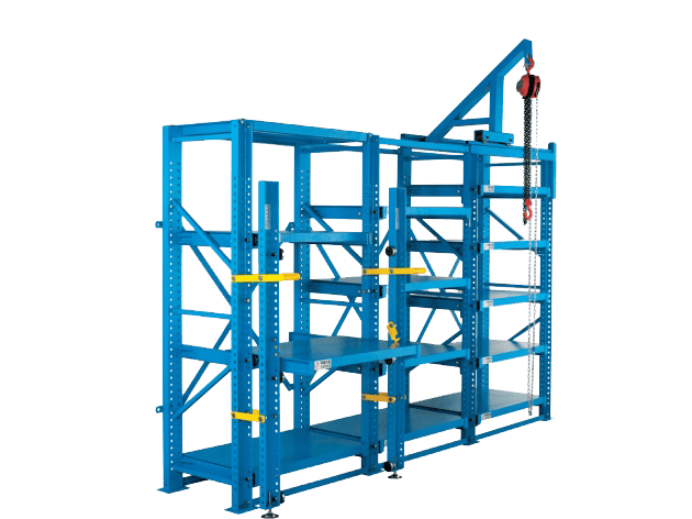 M-1000KG抽屜式模具架及物料架(半開式)-加裝折疊柱