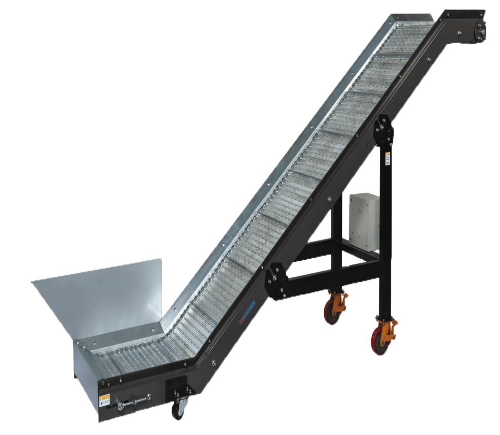 AZ Painted Steel Goose Style Caterpillar Band Conveyor Machine System  